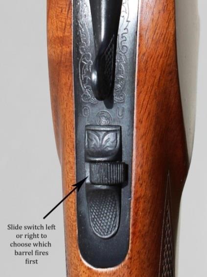 the safe position, except for when you are actually firing the shotgun. Warning: Any time you are moving the safety mechanism, keep your finger off the trigger.