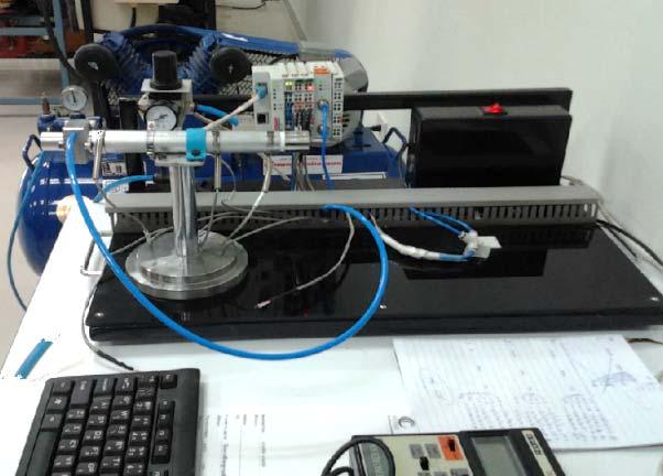 Measurement: Experimental setup to measure the performance of vortex tube with thermocouple Fig.7 Performance assessment using the thermocouple Fig.