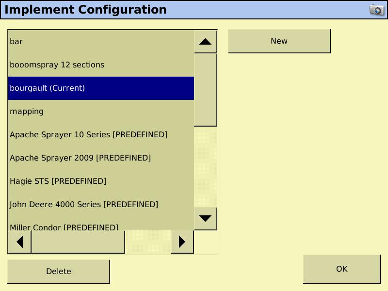 Touch on the Switch button for you implement & see if the required implement is
