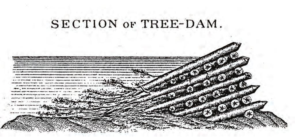Union forces built the main dam near the river s lower rapids. The dam had three parts that worked as a whole.