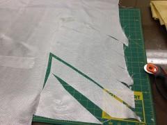 Cutting the cloth with standard scissors can be a problem, so using a rotary cutter and a cutting mat makes this a breeze.
