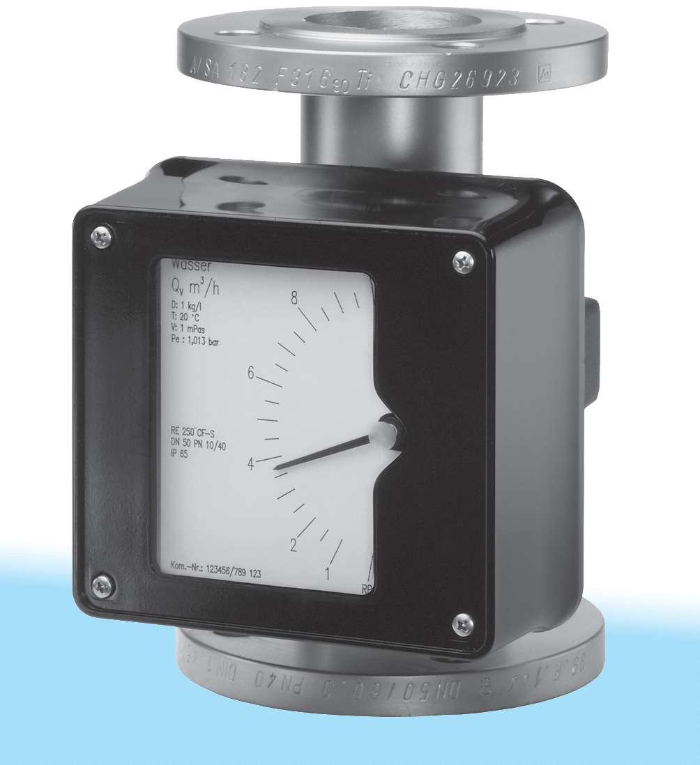 Fig. variable area flow meter pplication The V 5 variable area flowmeters with a standard length of 5 mm (9.