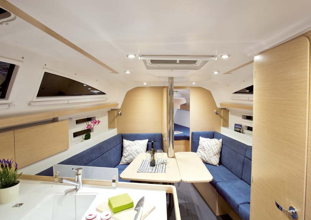 InTERIOR The Impression 5 is available in a three or two cabin option.