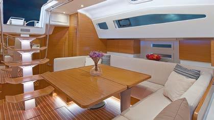 Unique to the Impression 50 the innovative inverted Deck Saloon ensures the optimal use of