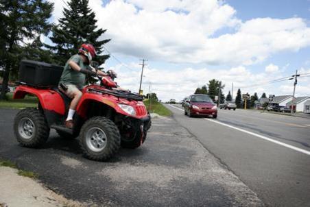 Motorized Trails Routes vs. Trails ATV route - designated for use by ATV operators by the governmental agency having jurisdiction, on the roadway portion of a highway.