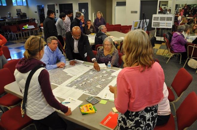 Village. The neighborhoods were presented with feasible improvements options identified by the consultant.