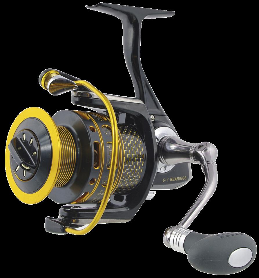 REELS ARCTICA Recommended by Cezary Sękowski TEAM KONGER 4 5 ball bearings, 1 anti-reverse bearing 4 multi-disc front drag 4 FG-HGN composite body and rotor 4 cross-winding system (type S) 4
