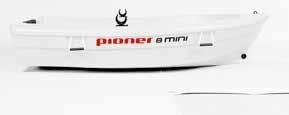The Pioner 8 Mini has a good speed with a small engine, and is easy to row.