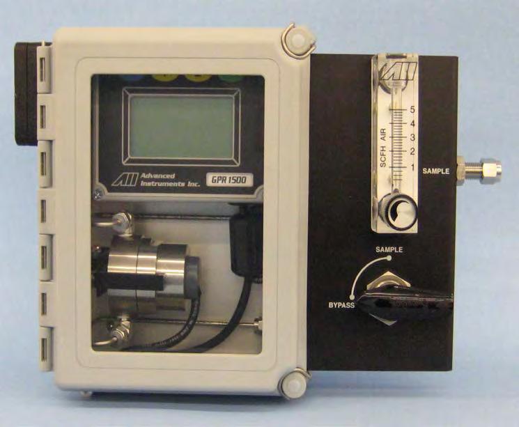 GPR-1500N PPM Oxygen Transmitter Shown with optional Sample Panel Owner s Manual Revised August 2013 2855