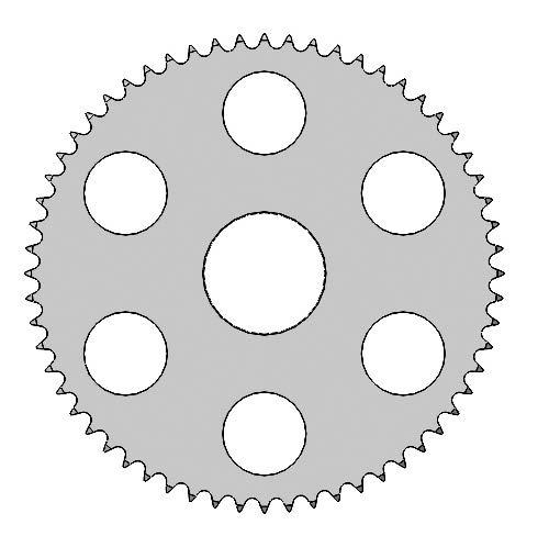 Sprocket bolt mounting holes typically apply to A plate sprocket types, where the holes required are located around the circumference of the plate bore.