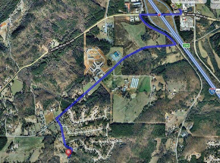 Directions to show site: Address for GPS 445 Shinall Gaines Rd NW Cartersville, GA 30121. From Interstate 75 take exit 296 (Cassville-White Rd.