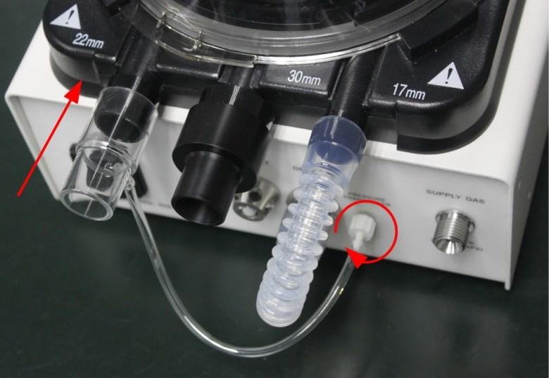 Figure 7-5 7.6 Connect ventilator to anesthesia system.