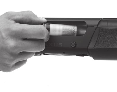 THE SHOTGUN IS now READY TO FIRE BY SIMPLY MOVING THE SAFETY TO THE OFF SAFE POSITION and pulling the trigger.