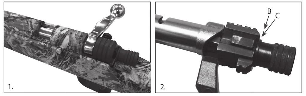 DISC Extreme, Long Range Hunter, Mountaineer Assembly 1.) Install the breech plug. Fill the threads of the plug with Knight Breech Plug Grease to help prevent the breach plug sticking in the receiver.