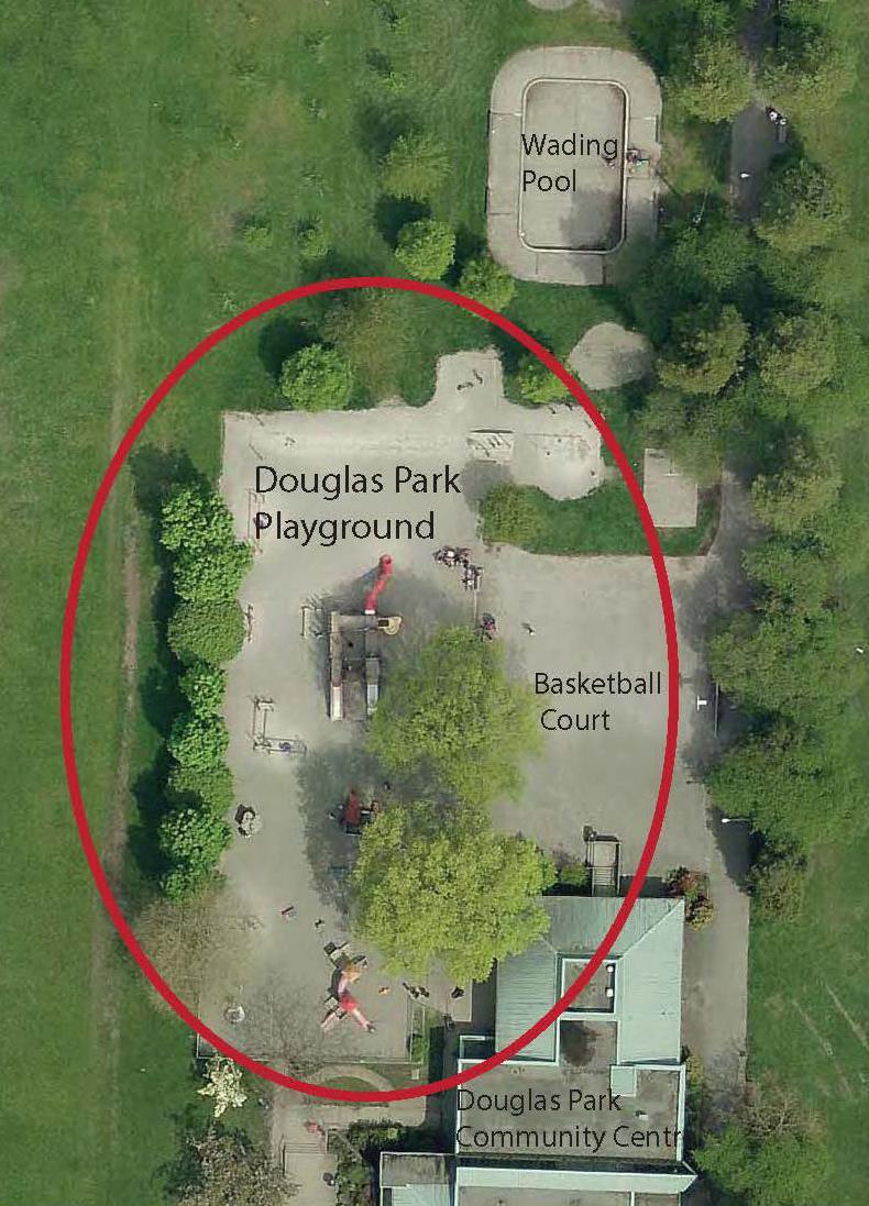 Douglas Park Playground - Context The playground is important to the surrounding neighborhood as well as the preschool operating out of the Community Centre The