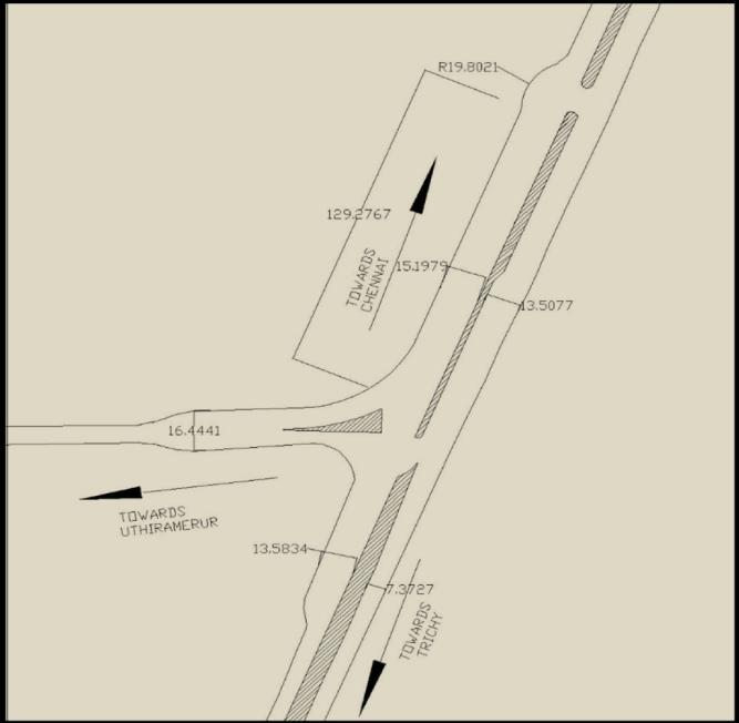CUPUM 2015 Hemavathy, Kalaanidhi, Gunasekaran, Mukti & Velmurugan 152-14. Fig. 12. Layout of J-turn intersection 13.
