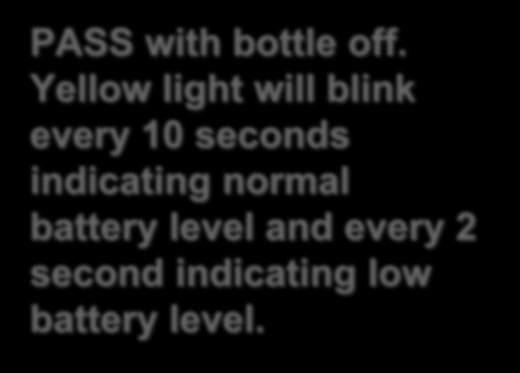 seconds indicating normal battery