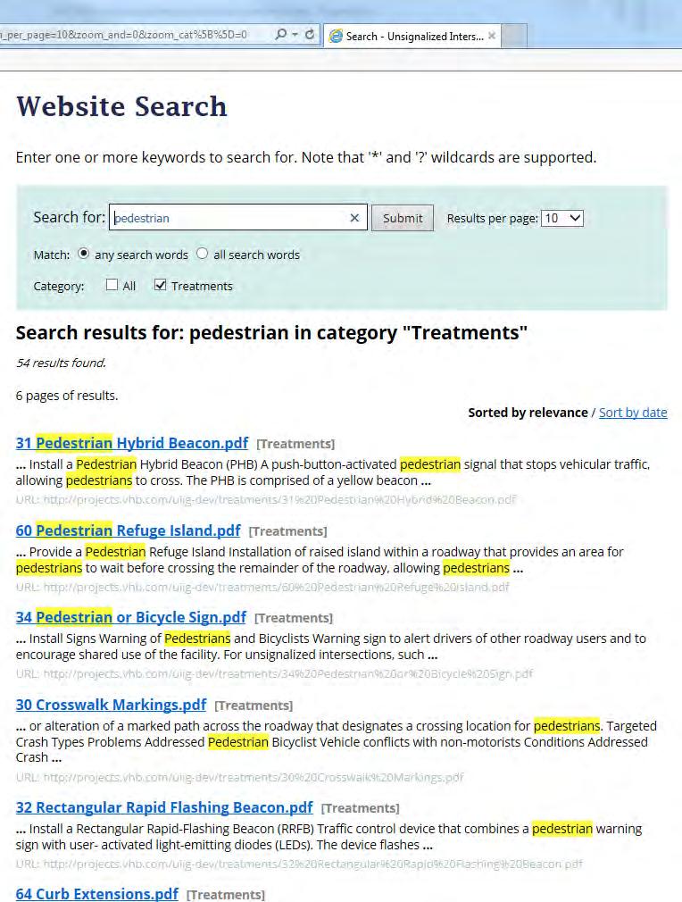 UIIG Toolkit Option to search only the treatment