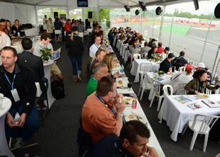 gourmet food and beverages throughout your race weekend.