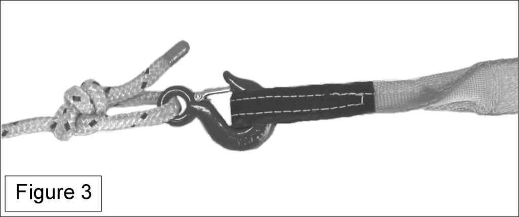 . 3.3 Winch anchor OPTION 1: In most cases, the winch is anchored to a fixed point using the polyester sling or with optional anchoring devices and the rope end is tied to the object you want