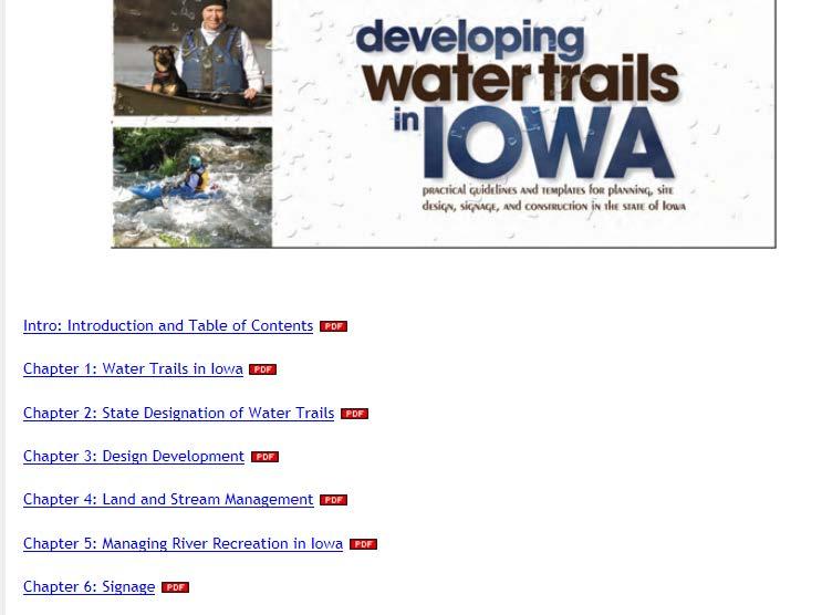 Launch Design and Accessibility Resources Iowa DNR Water Trails Guidelines http://www.