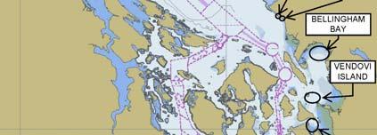 Current and forecasted traffic levels are considered for the study area, which includes the designated Puget Sound vessel transit lanes in the Strait of Juan de Fuca, Rosario Strait and Haro Strait,