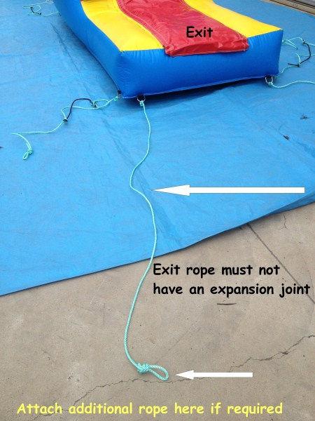 rope must not include be installed on