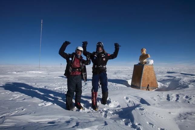 Copeland and McNair- Landry started the Antarctica Legacy Crossing at the Novolazarevskaya Russian base station on November 5, 2011.