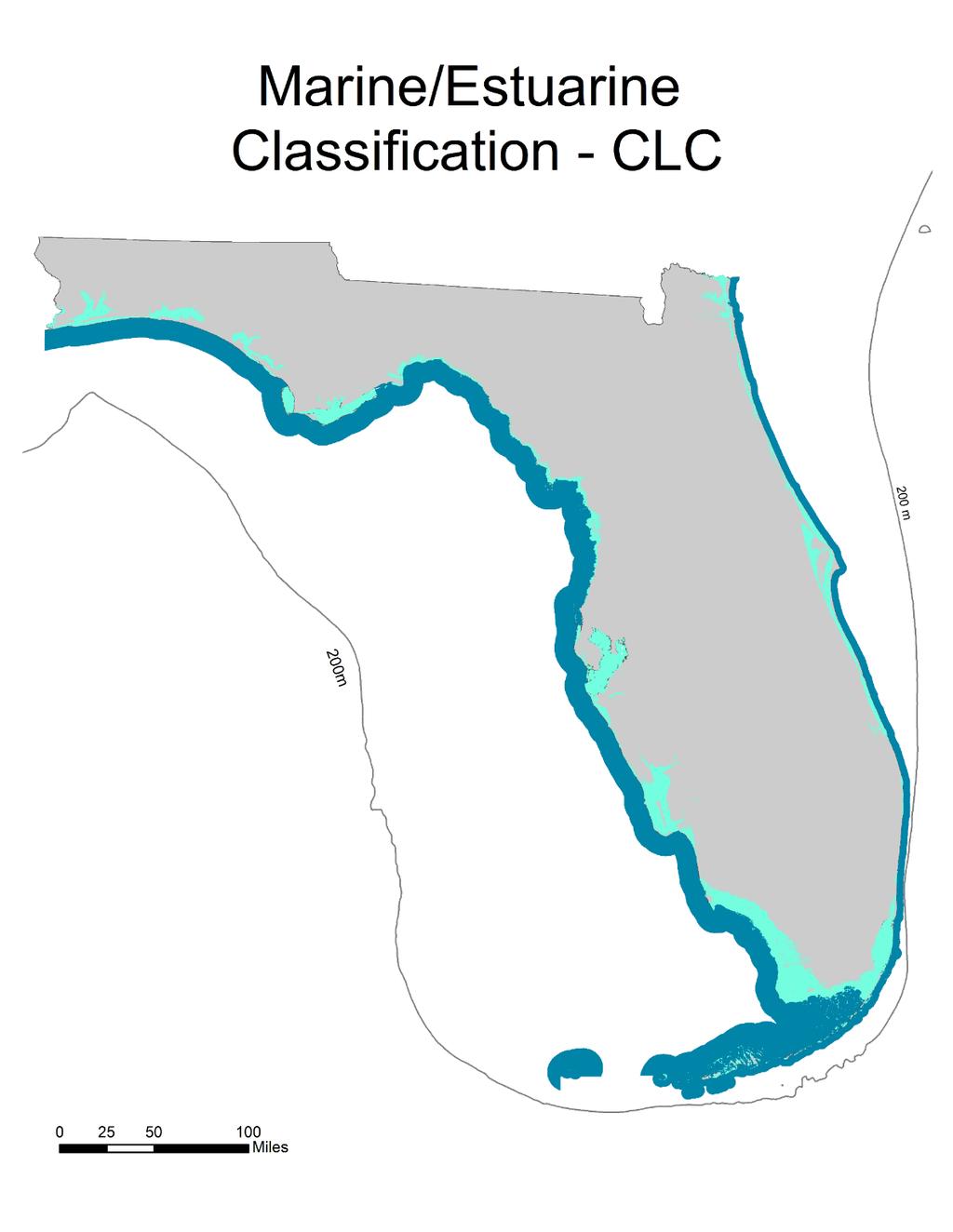 CLC Estuarine Classifications Estuarine (5000) Subtidal (5100) Intertidal (5200) Exposed Limestone (5210-5212) Tidal Flat (5220-5222) Oyster Bar (5230) Salt