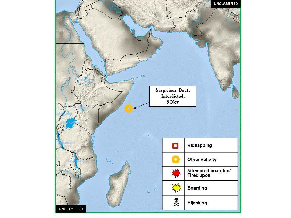 B. (U) Incident Disposition: (U) Figure 1. Horn of Africa Piracy and Maritime Crime Activity, 8-14 November C.