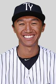 42 (77for240) with 48R, 3 doubles, triple, 3HR, 25RBI and 8SB in 64 games his BA led all Yankees minor leaguers ranked third in the NYPL in hits, runs scored and OBP and ranked fourth in BA reached