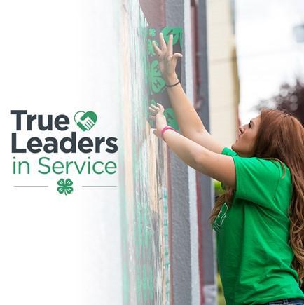 True Leaders in Service 4-H ers are passionate about service! Research shows that youth who participate in 4-H are significantly more likely to make a contribution to their communities.