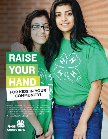 In 2017, there were 394 registered community service projects throughout the country, with nearly 7,000 4-H youth volunteering their time!