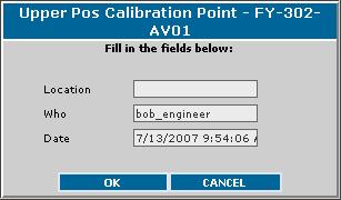 FY302 AssetView HMI Figure 31. Calibration Data The valve will move to the upper position. The message shown in the following figure appears.