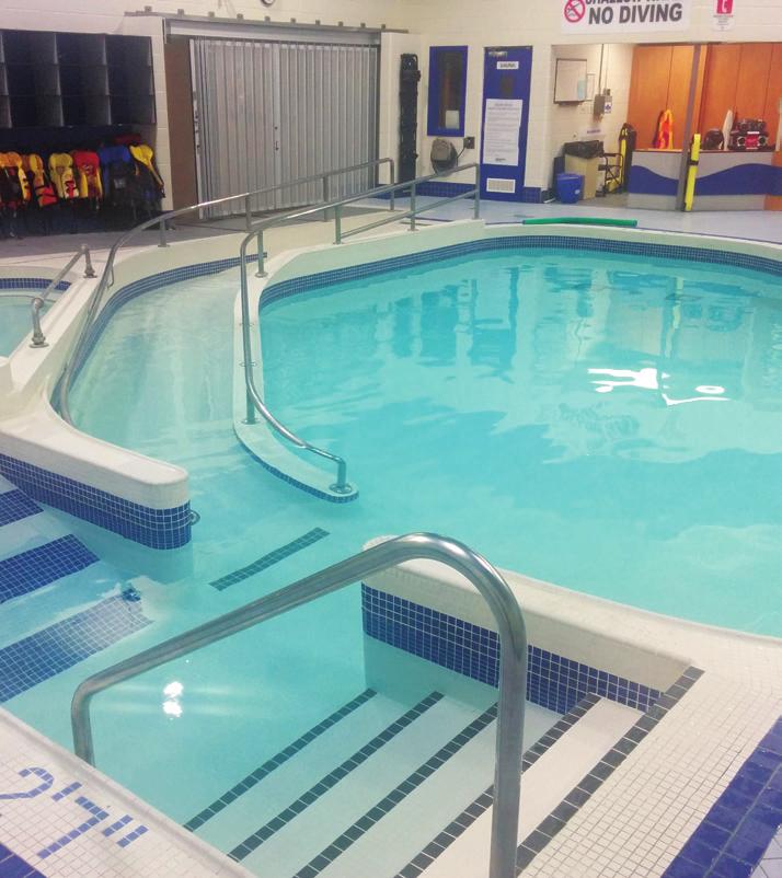 Shallow water teaching steps for lessons Access to fitness centre with hot tub, sauna and corresponding change rooms (with valid membership) Therapy & lap pool Family change room(s) Parent & Tot 1-3,
