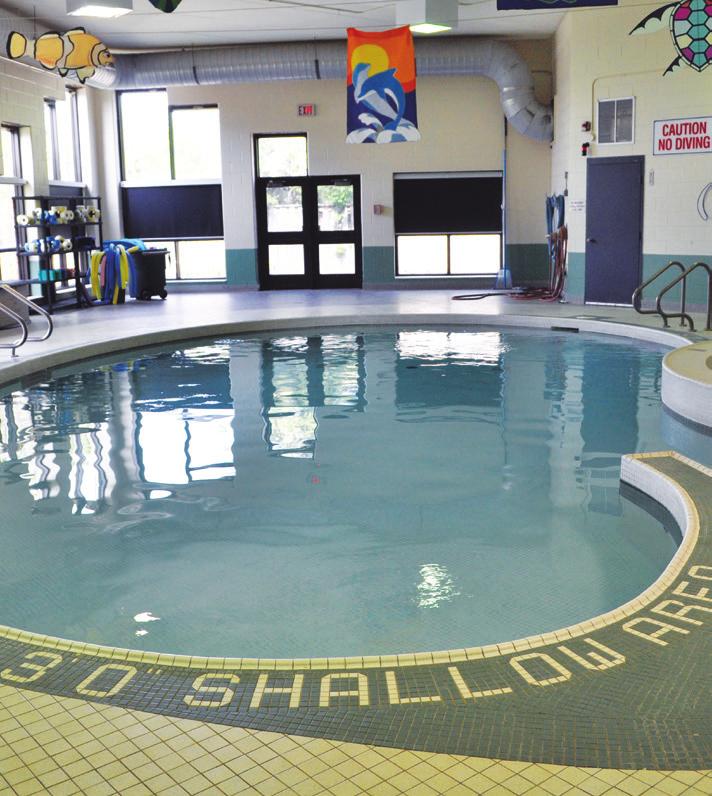 Gore Meadows Community Centre 10150 The Gore Road 905.874.3477 20.2 metres wide Parent and child swims 1.2 metres deep in shallow end 2.