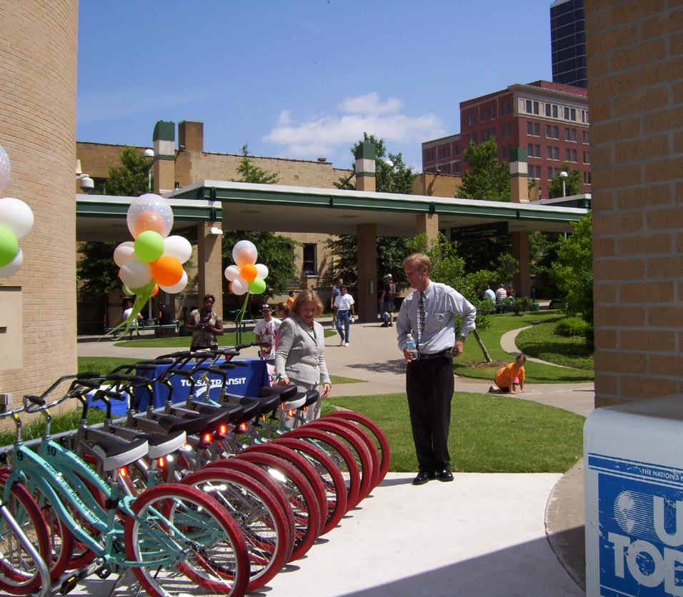 bicycles and helmets for students. The program is intended to encourage students to ride their bicycles rather than drive when they only live a short distance from campus.