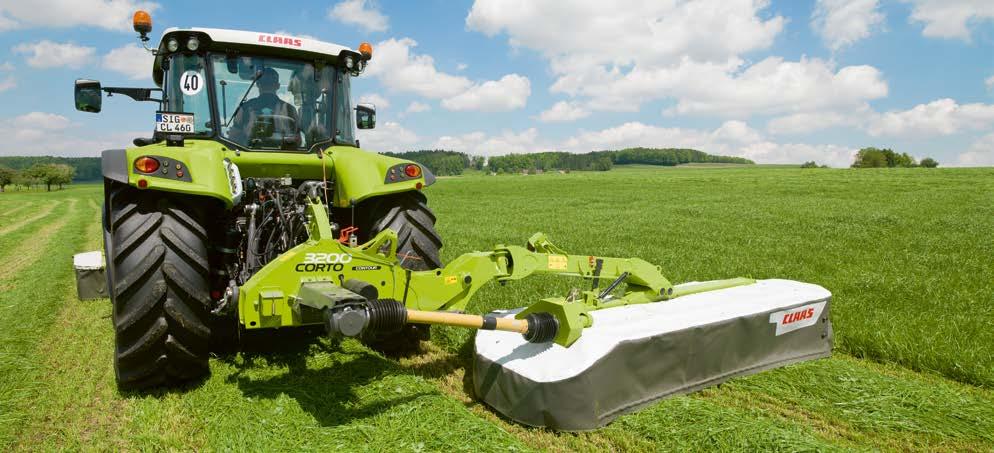 A crop cut, please. With sharp contours. CORTO 3200 CONTOUR Optimum ground-contour following. Well protected.