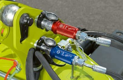 A hydraulic road transport lock system is also available as optional equipment, with no need for an extra spool valve.