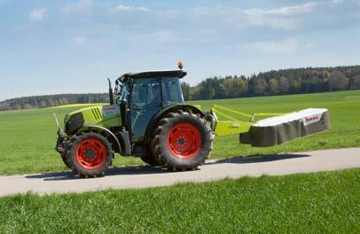 For road transport, the mower unit is simply folded back into the required position, for easy negotiation of even narrow or low farm access entrances.