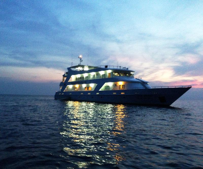 The beautiful live- aboard (superyacht) Infiniti A diving package for a 5- night live- aboard trip to Barren Island on the Infiniti is priced at $1,899 or Rs 1,09,000 + tax and includes: Twin share