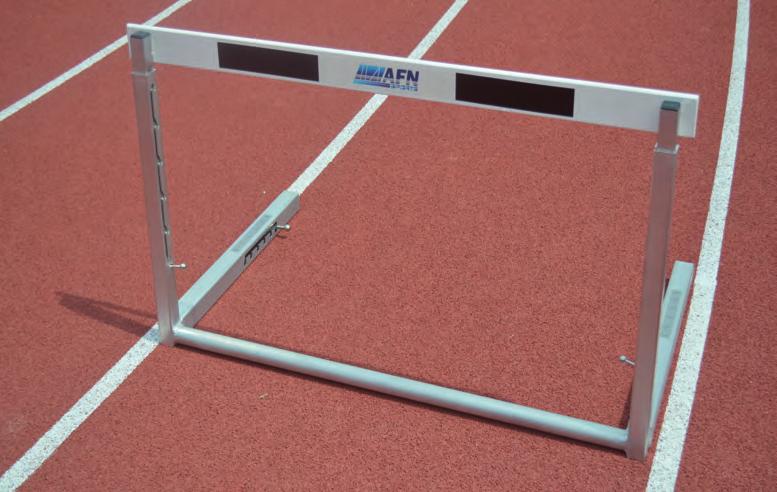 The counterweight has to be adjusted depending on the adjusted hurdle height. ATHLETICS Track & Field Equipment Order No.