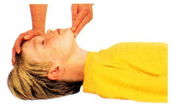 Exercise extra caution when you open the victim's air passage using the head tilt/chin lift technique. This will shift the tongue away from the airway.