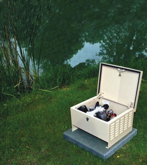 AirPro Aeration Systems LAKE BED AERATION Features: Professional grade Available for use with up to six AirPod diffusers Powder coated aluminum enclosure features a LIFETIME WARRANTY