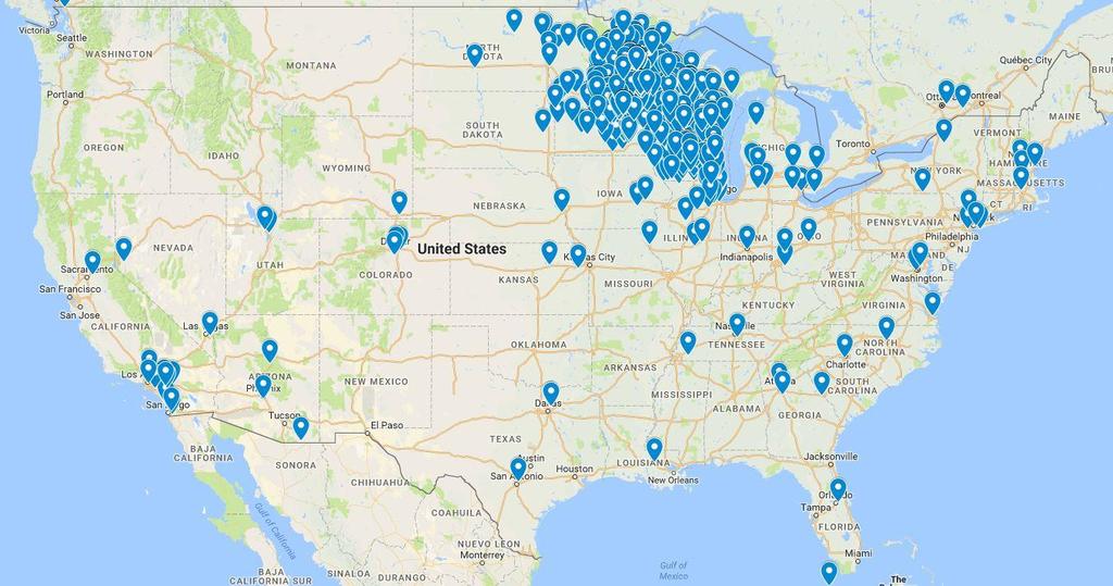 Map United States: Students 2017 January 2018