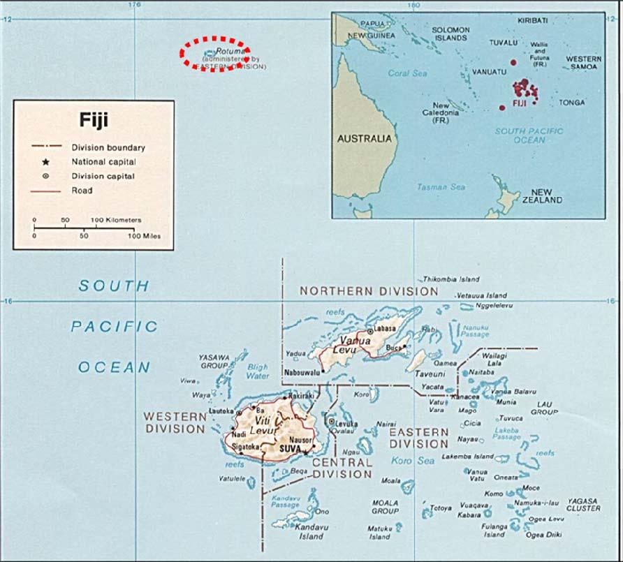 Location of Rotuma Island. TABLE OF CONTENTS Page I. Rotuma Island setting 3 II. Status of Rotuma s marine environment 4 III. Purpose of review 5 IV.