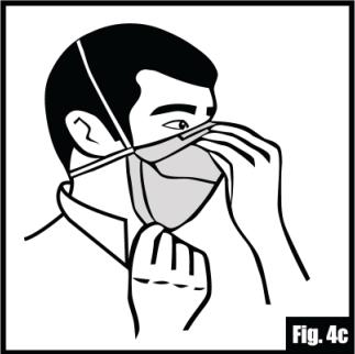 Make certain respirator is completely opened and edges lay flat against your face.