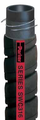 PETROMAX Corrugated Tank Truck Hose Series SWC316 (Black) and Series SWC316R (Red) Series SWC316/SWC316R is a flexible, lightweight suction and discharge hose designed to handle oil and refined fuels