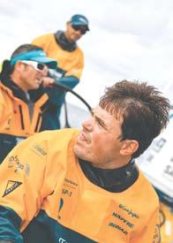 The first to fall literally was Ian Walker s Abu Dhabi Azzam which dropped its new Future Fibers rig while pounding upwind in 35 knots of breeze and 12-ft seas, just 85 miles into the race.