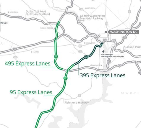 The Express Lanes help manage traffic in the region Partnership between the Virginia Department of Transportation and Transurban 88% of area drivers say that traffic is a
